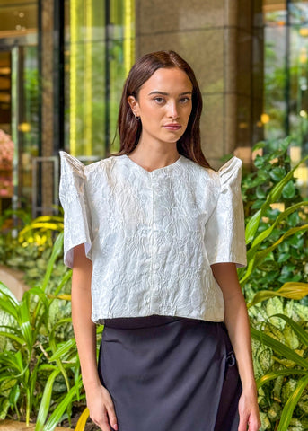 Ada Brocade Filipiñiana Blouse Blazer Top