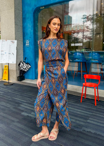 Nimfa Top and Wrap Pants Set Coords