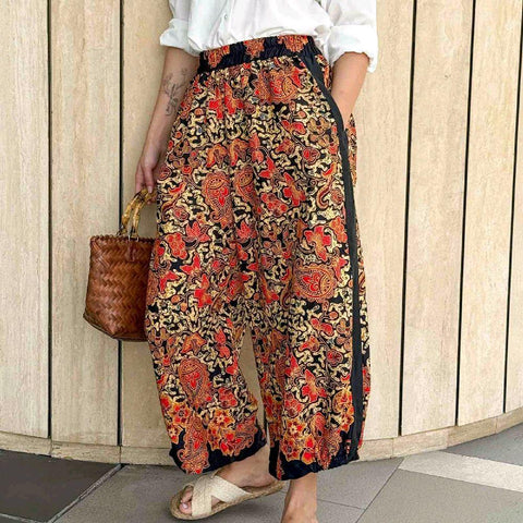 Ziya Salud Pants Garterized Waist Comfortable Cotton Batik Asean Print Womenswear