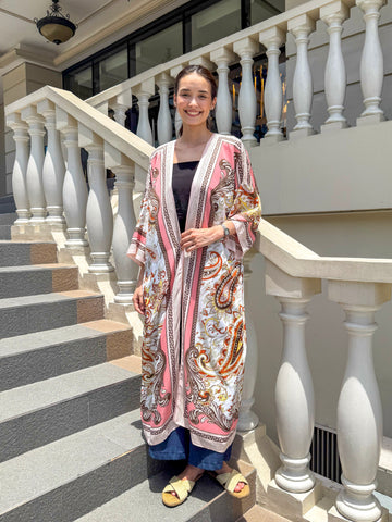 Ziya Abaya Long Silk Kimono