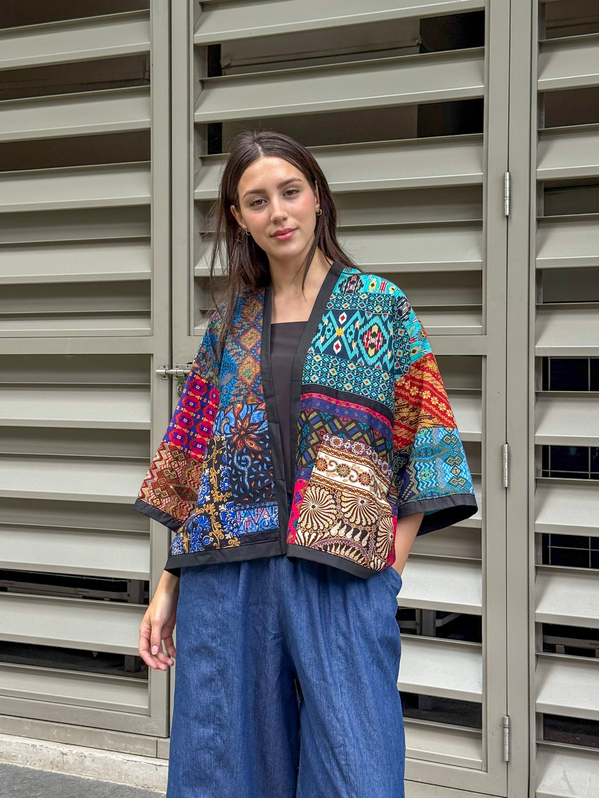 Ziya Diwa Patches Kimono Patchwork Cover Up