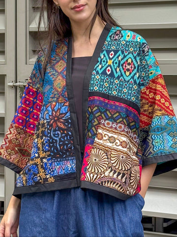 Ziya Diwa Patches Kimono Patchwork Cover Up