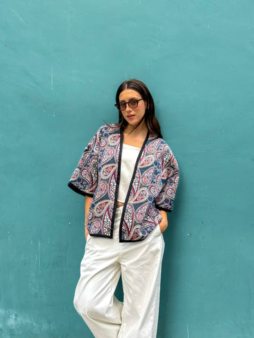 Ziya Mahalina Bolero Top Jacquard Bohemian Ethnic Blazer Cardigan Jacket