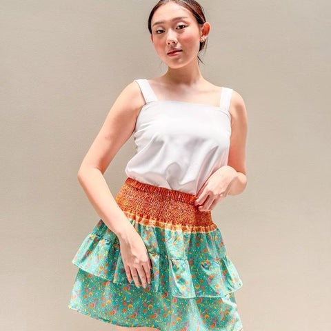 ZIYA Hanna Smocking Printed Ball Skirt