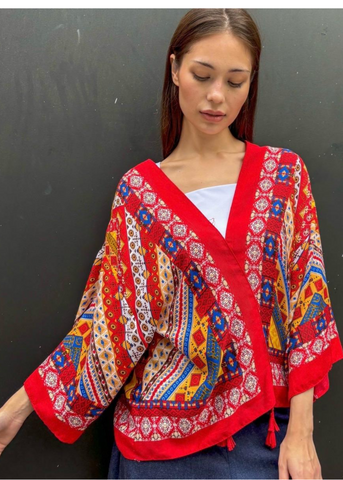 Chiba Printed Cotton Kimono