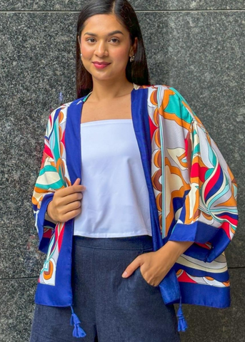 Chiba Printed Cotton Kimono