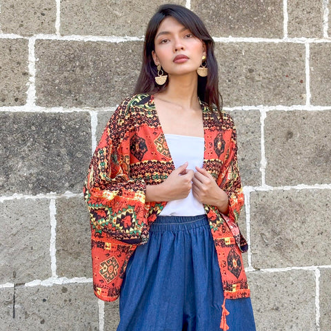 Chiba Printed Cotton Kimono