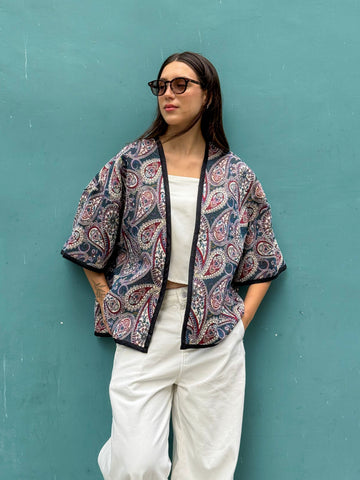 Ziya Mahalina Bolero Top Jacquard Bohemian Ethnic Blazer Cardigan Jacket