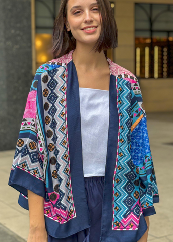 Chiba Printed Cotton Kimono