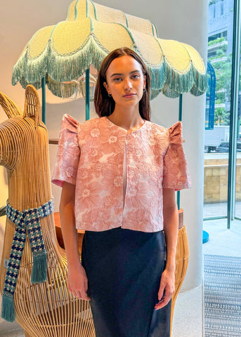 Ada Brocade Filipiñiana Blouse Blazer Top
