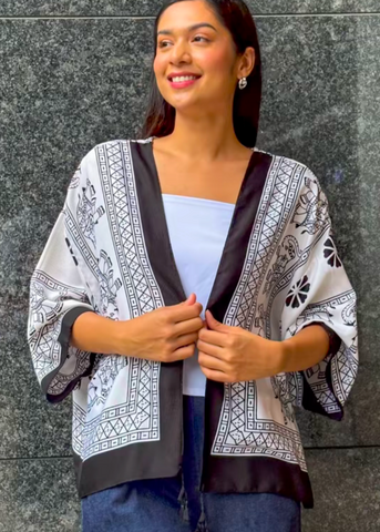 Chiba Printed Cotton Kimono