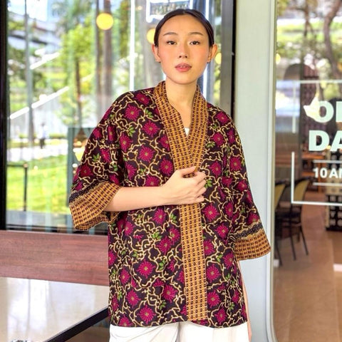 ZIYA Alamid Kimono Cotton Batik 3/4 Sleeves Womenswear
