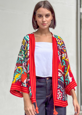 Chiba Printed Cotton Kimono