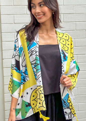 Chiba Printed Cotton Kimono