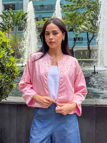 Ziya Cora Bolero Cotton Top Lace Silk Blazer Cardigan Jacket