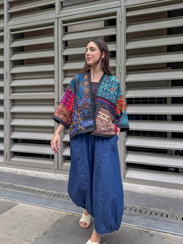 Ziya Diwa Patches Kimono Patchwork Cover Up