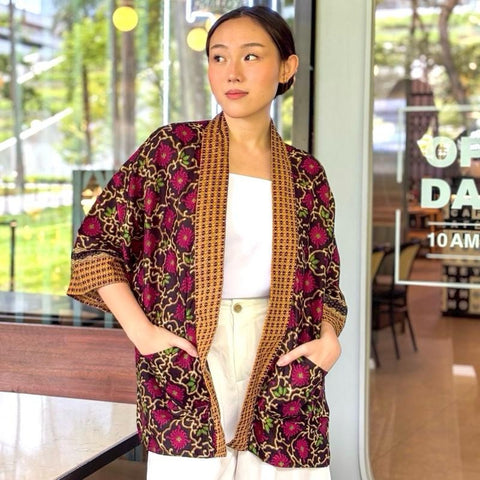 ZIYA Alamid Kimono Cotton Batik 3/4 Sleeves Womenswear