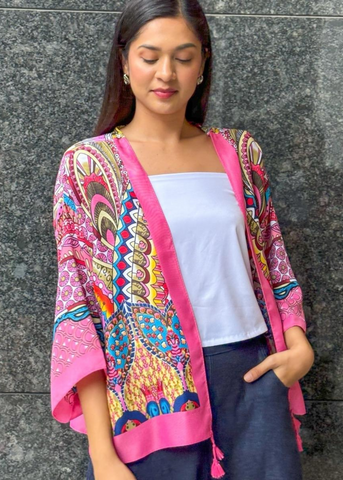 Chiba Printed Cotton Kimono