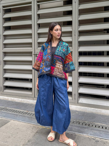 Ziya Diwa Patches Kimono Patchwork Cover Up