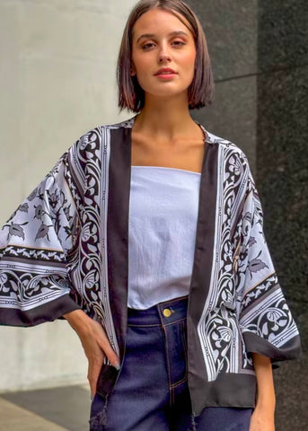 Chiba Printed Cotton Kimono