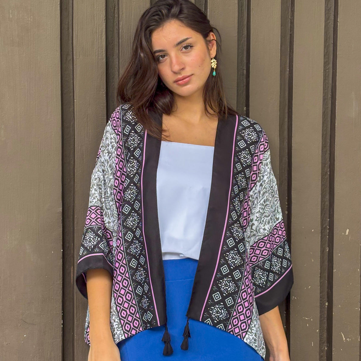 Chiba Printed Cotton Kimono