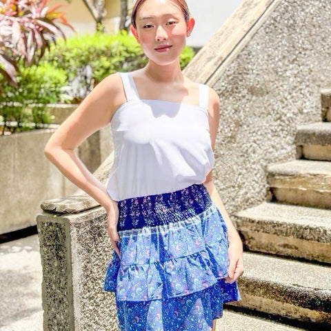 ZIYA Hanna Smocking Printed Ball Skirt