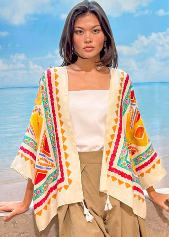 Chiba Printed Cotton Kimono