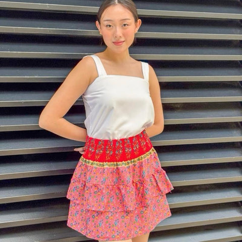 ZIYA Hanna Smocking Printed Ball Skirt