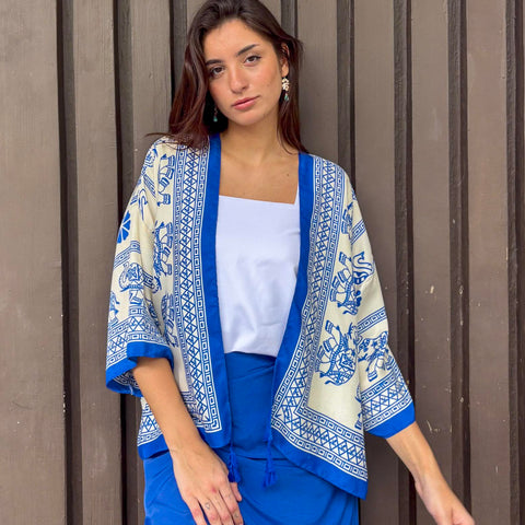 Chiba Printed Cotton Kimono