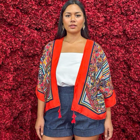 Chiba Printed Cotton Kimono