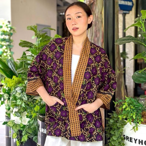 ZIYA Alamid Kimono Cotton Batik 3/4 Sleeves Womenswear