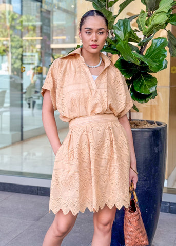 Yasmin Eyelet Blouse and Skirt