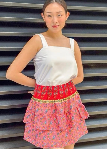 ZIYA Hanna Smocking Printed Ball Skirt