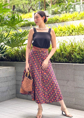 Ligaya Wrap Batik Skirt