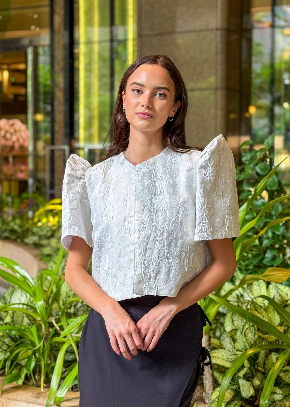 Ada Brocade Filipiñiana Blouse Blazer Top