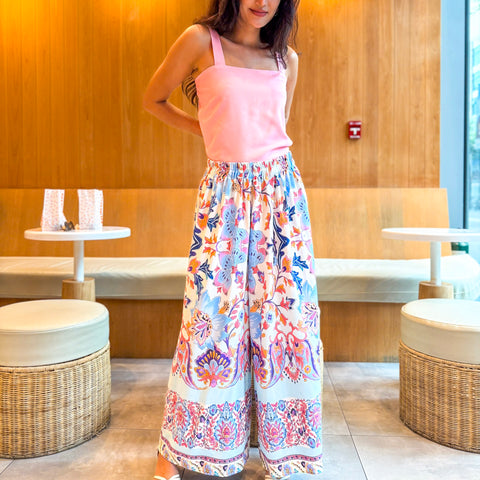 ZIYA Bali Wide Leg Loose Lounge Pants Printed Bohemian Floral Elephant Asean