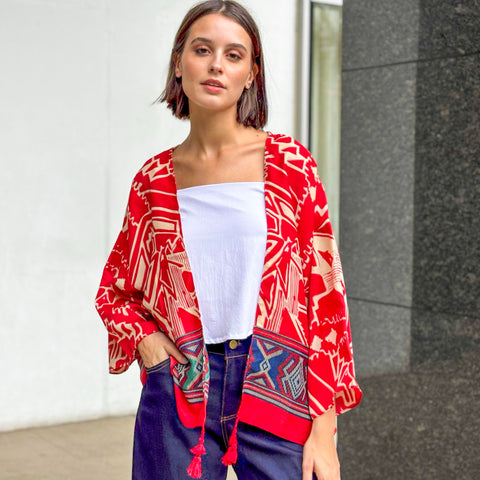 Chiba Printed Cotton Kimono