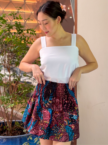 ZIYA Hanna Smocking Printed Ball Skirt