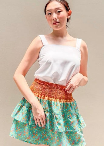 ZIYA Hanna Smocking Printed Ball Skirt