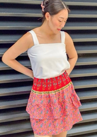 ZIYA Hanna Smocking Printed Ball Skirt