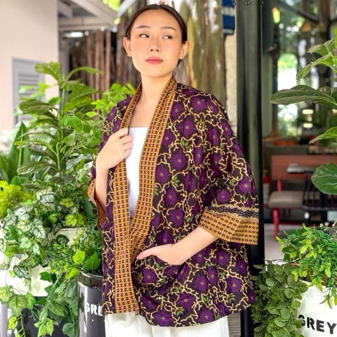 ZIYA Alamid Kimono Cotton Batik 3/4 Sleeves Womenswear
