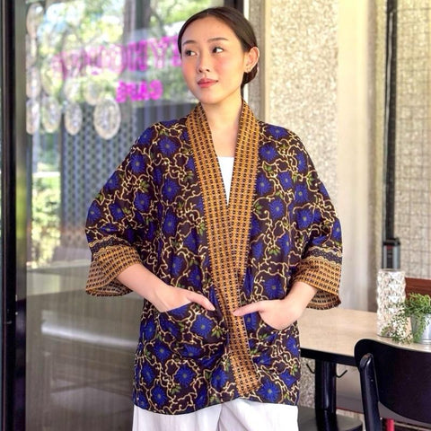 ZIYA Alamid Kimono Cotton Batik 3/4 Sleeves Womenswear