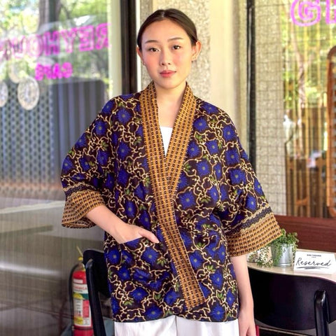 ZIYA Alamid Kimono Cotton Batik 3/4 Sleeves Womenswear