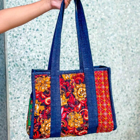 ZIYA Katha Patches Batik Tote Bag