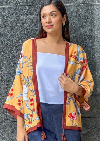 Chiba Printed Cotton Kimono