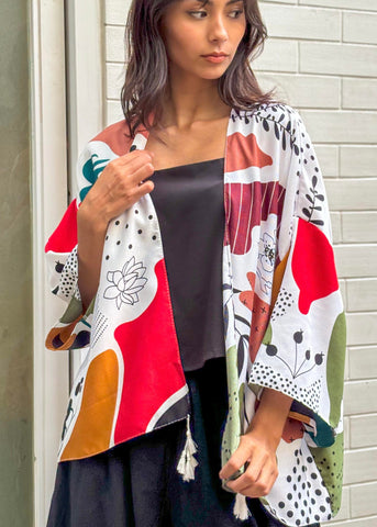 Chiba Printed Cotton Kimono