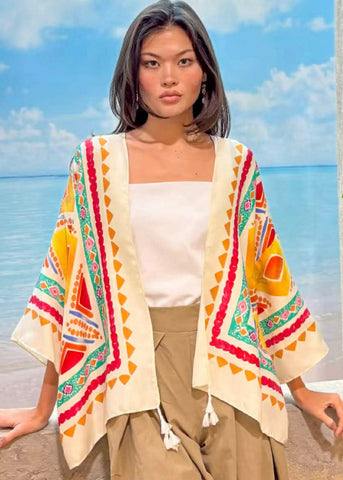 Chiba Printed Cotton Kimono