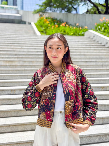Ziya Likha Bomber Jacket with Zipper