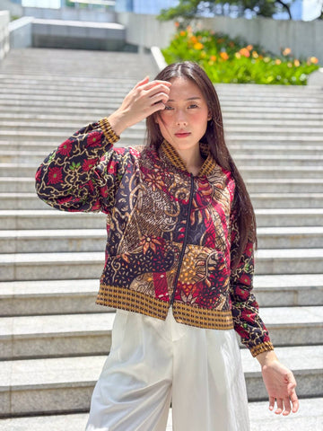 Ziya Likha Bomber Jacket with Zipper