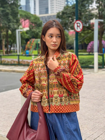 Ziya Likha Bomber Jacket with Zipper